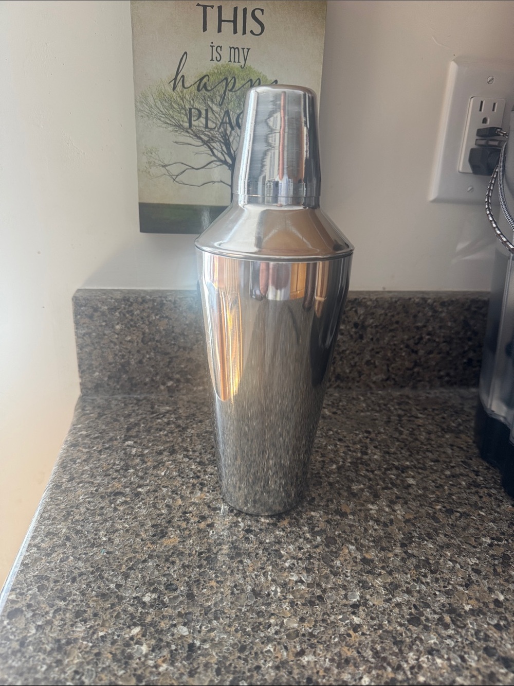 Stainless Steel Cocktail Shaker - Silver color